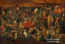  世界103位名人油画，毛主席端坐正中